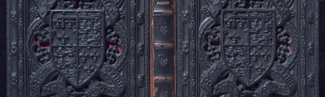 Photograph of binding of A record of the Black Prince E401b